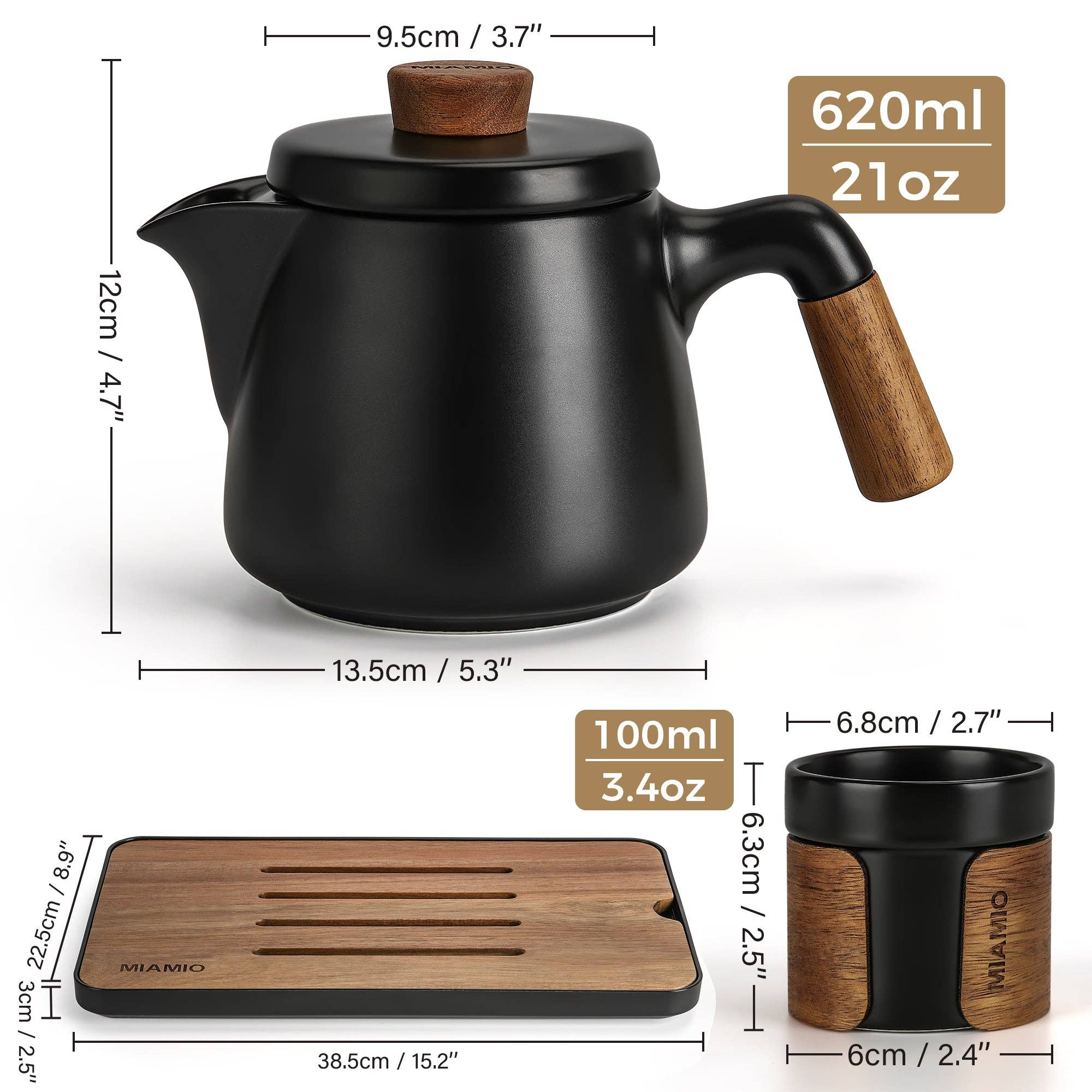 MIAMIO - Wholesale Tea Set - Traditional Japanese Tea Set 6-Piece Set 620 ml3