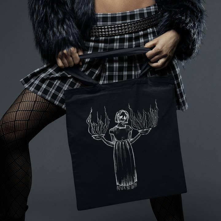 Bonaventure Cotton Canvas Tote Bag for wholesale by Never Not Goth