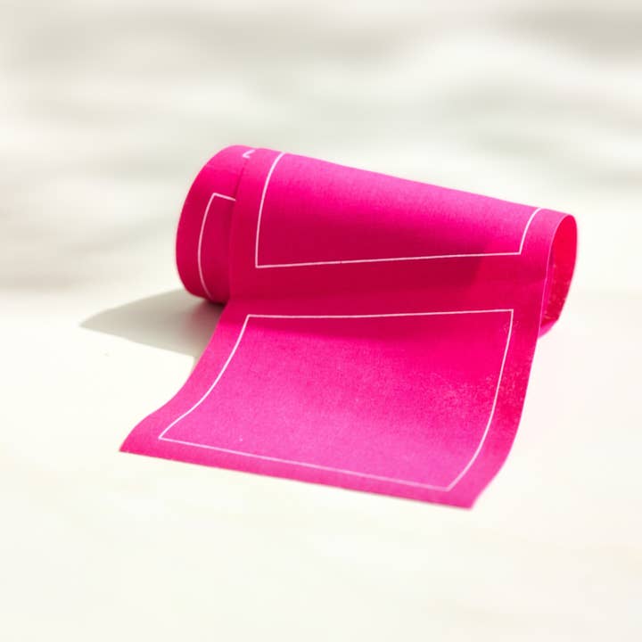 Solid Blush Crush Cocktail Napkins White Border Only for wholesale by Toasting With Tara