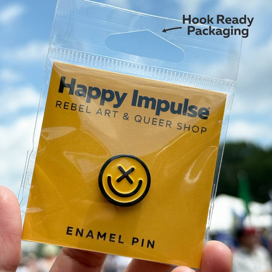 Happy Impulse - Wholesale Lapel Pin/Button - Rated Queer - LGBTQ+ Gaymer - 1" Soft Enamel Pin 4