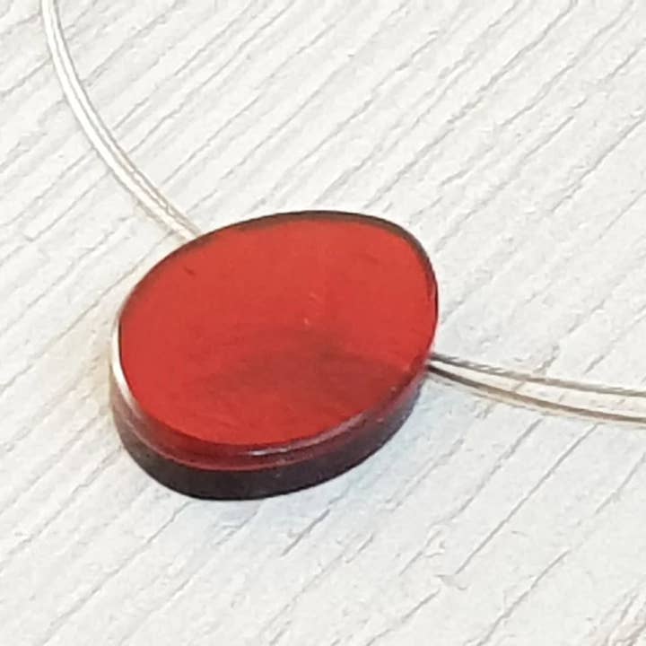 Gloria-Maris - Wholesale Pendant/Charm Necklace - Capiz necklace short / pendant 25x32mm / BG-11202