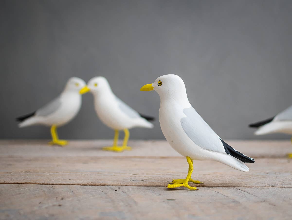Aviologie - Wholesale Decorative Figurine - Mini Seagull - 3.5"H - Hand Carved Ornament