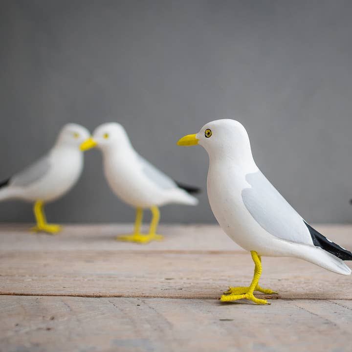 Aviologie - Wholesale Decorative Figurine - Mini Seagull - 3.5"H - Hand Carved Ornament0