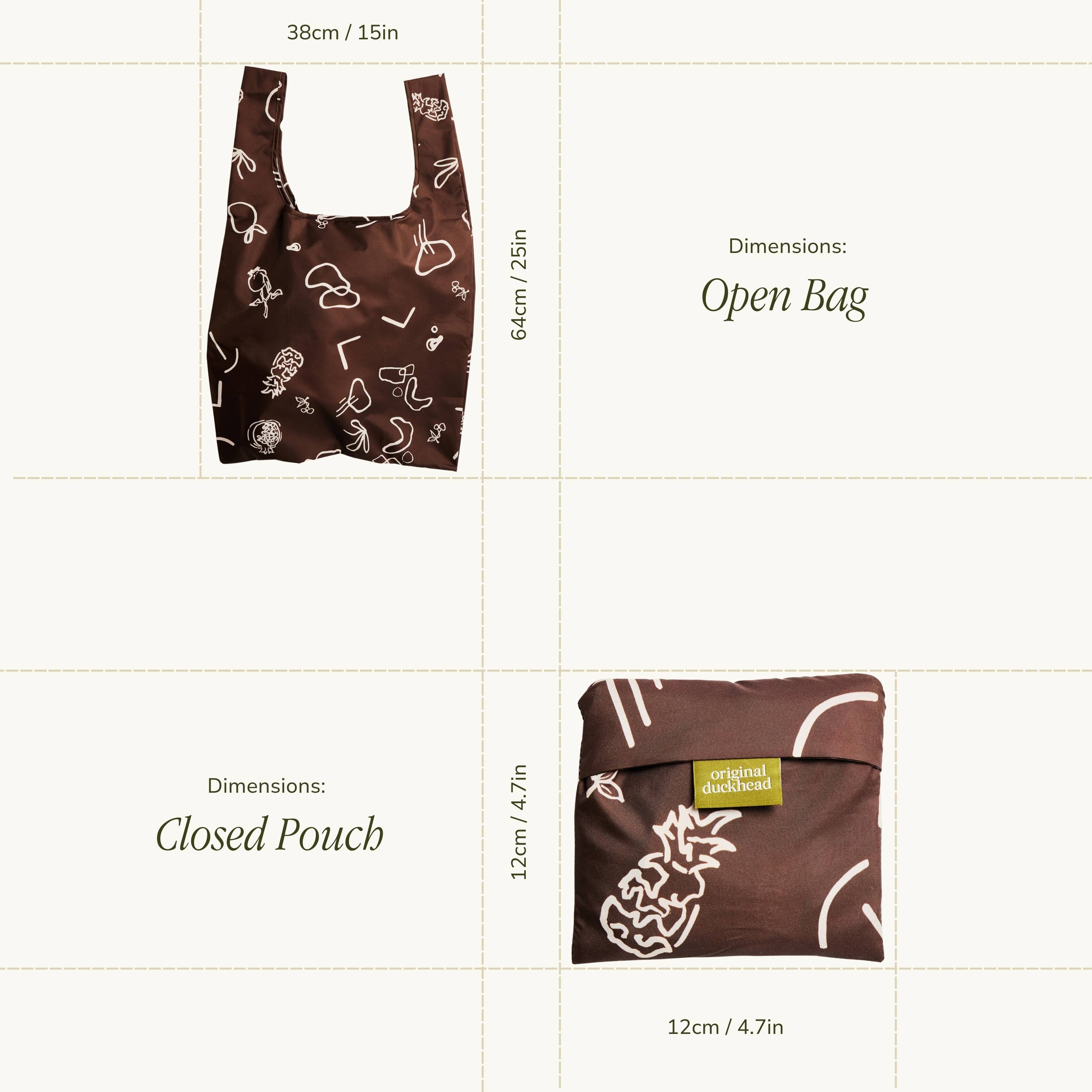 Original Duckhead USA - Wholesale Grocery/Shopping Bag - Fruits & Shapes in Easter Chocolate Eco Friendly Tote Bag6