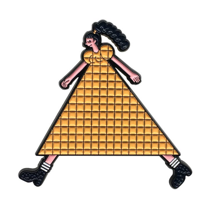 Driehoekige jurk meisje emaille pin voor wholesale door Jomool Jomool