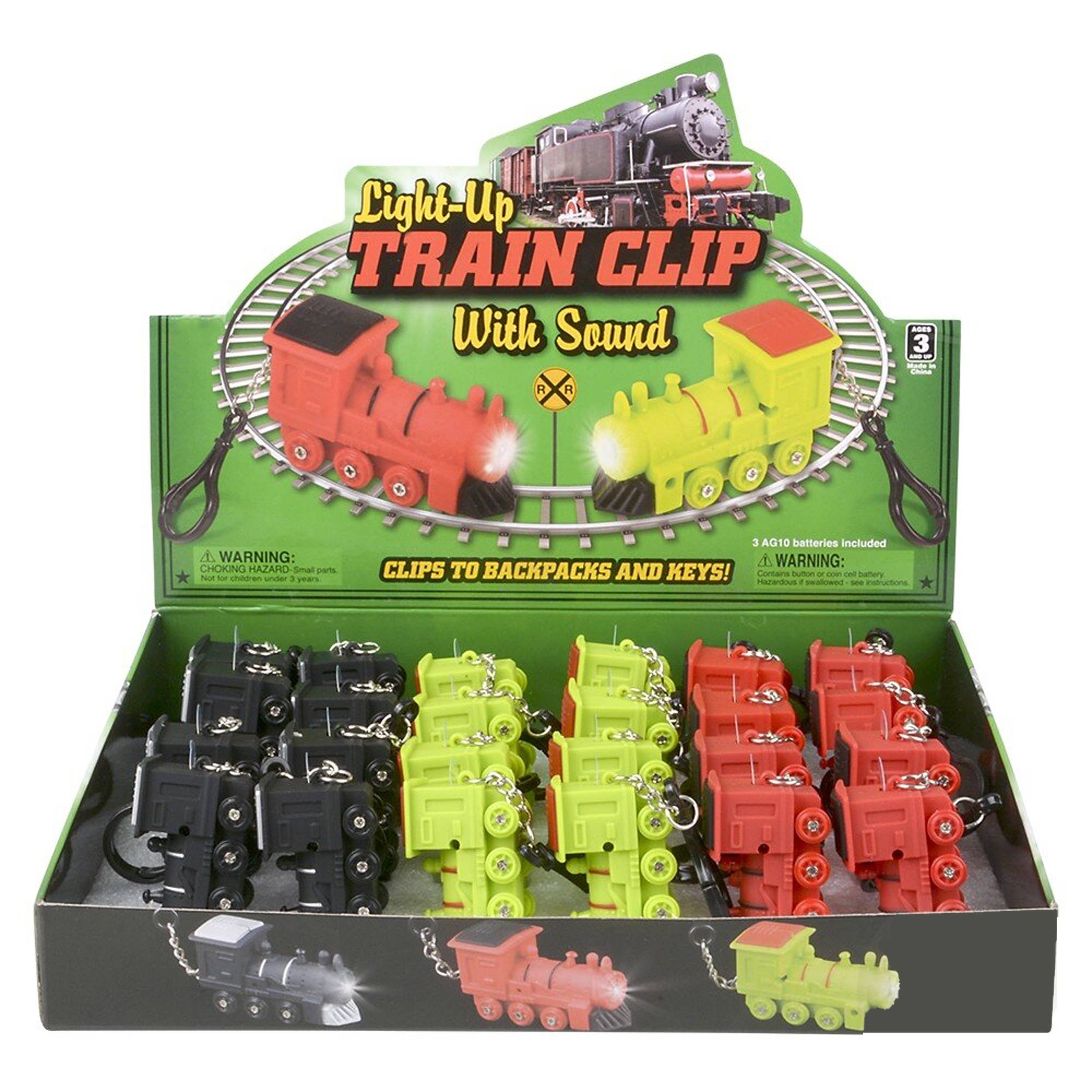 PR GROUPS LLC – wholesale Nyckelring - Unisex – Lysande tåg ryggsäcksklämma för barn2