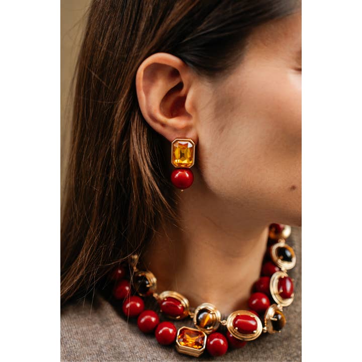 Ninon - Wholesale Beaded/Pearl Necklace - Bodrum Akik ve Kristal Kolye1