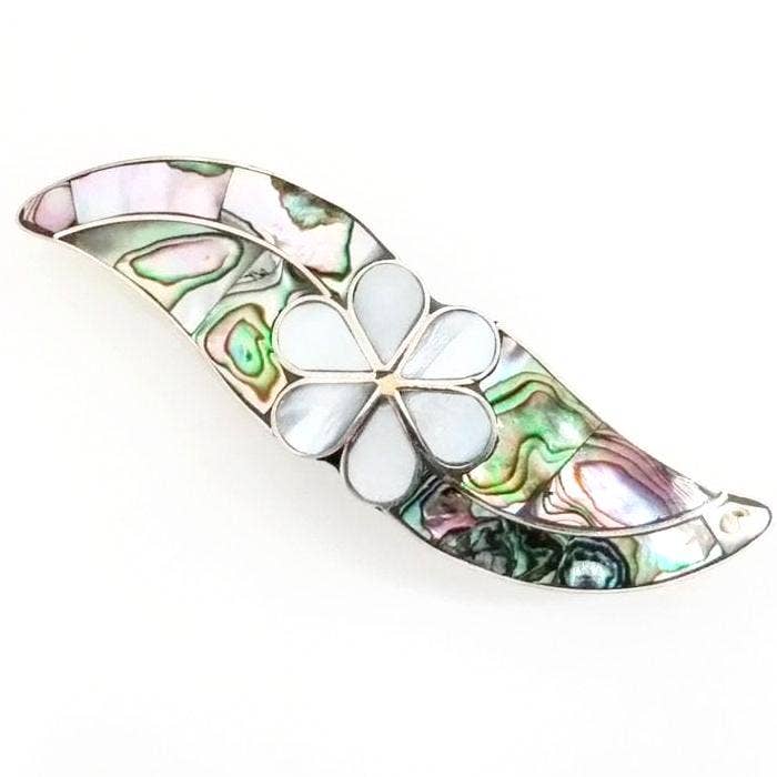 Costello International - Wholesale Barrette - Women's - Blue Pacific Abalone & Mother-of-Pearl Hair Clip Barrettes10
