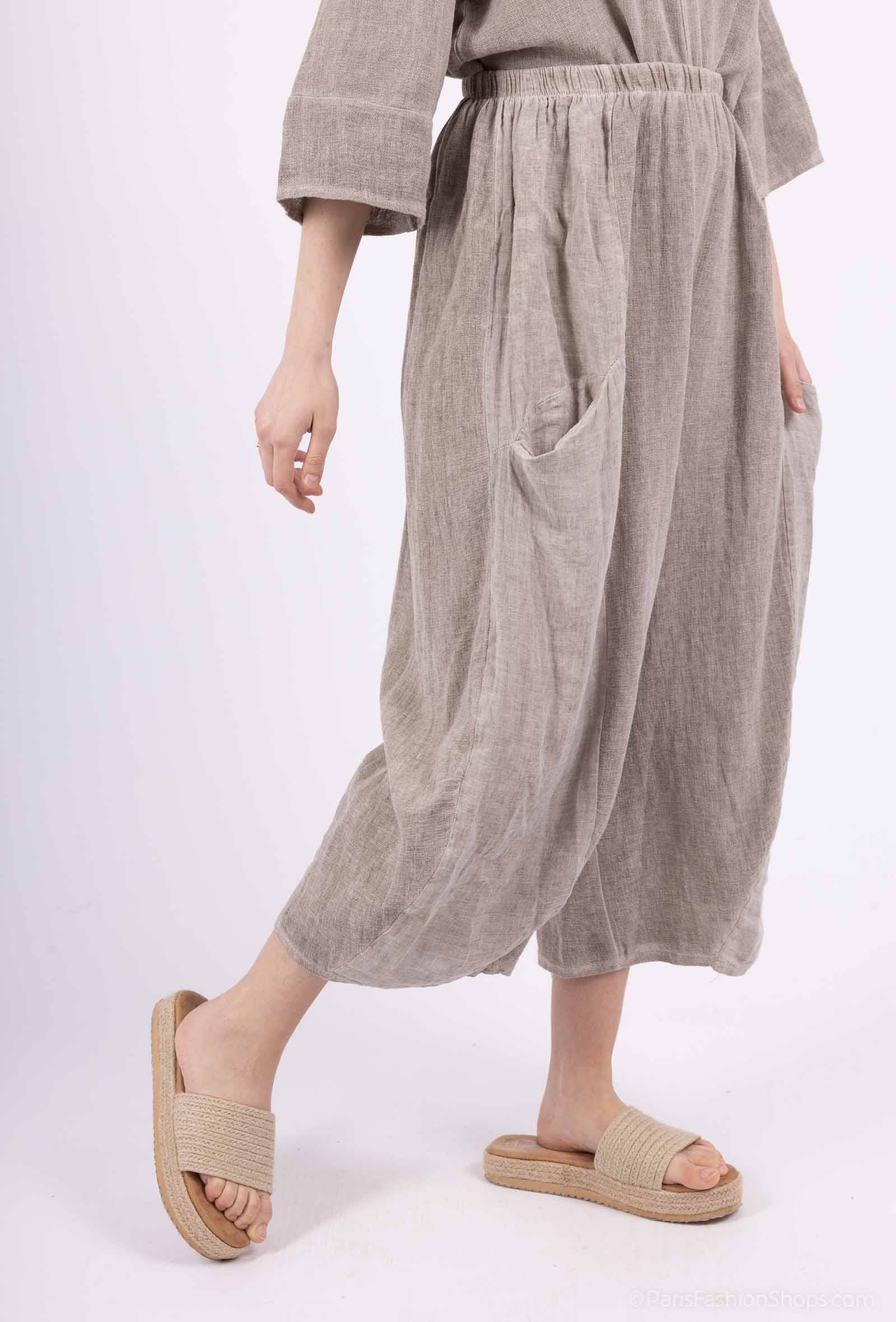 Shyloh - Wholesale Pants - Women's - Linen cotton trousers 205242