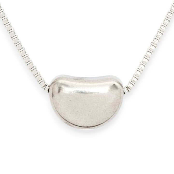 Halsketting van roestvrij staal met bonenhanger voor wholesale door LA Jewelry Plaza