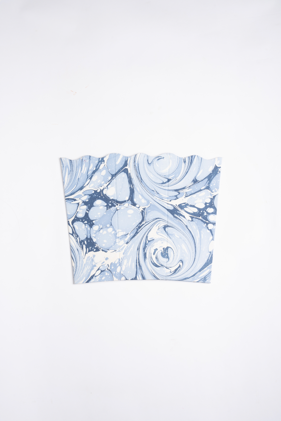 Inner Child - Wholesale Storage Bin - Hand-Marbled Scallop Waste Bin / Storage Bin in Ocean Wave1