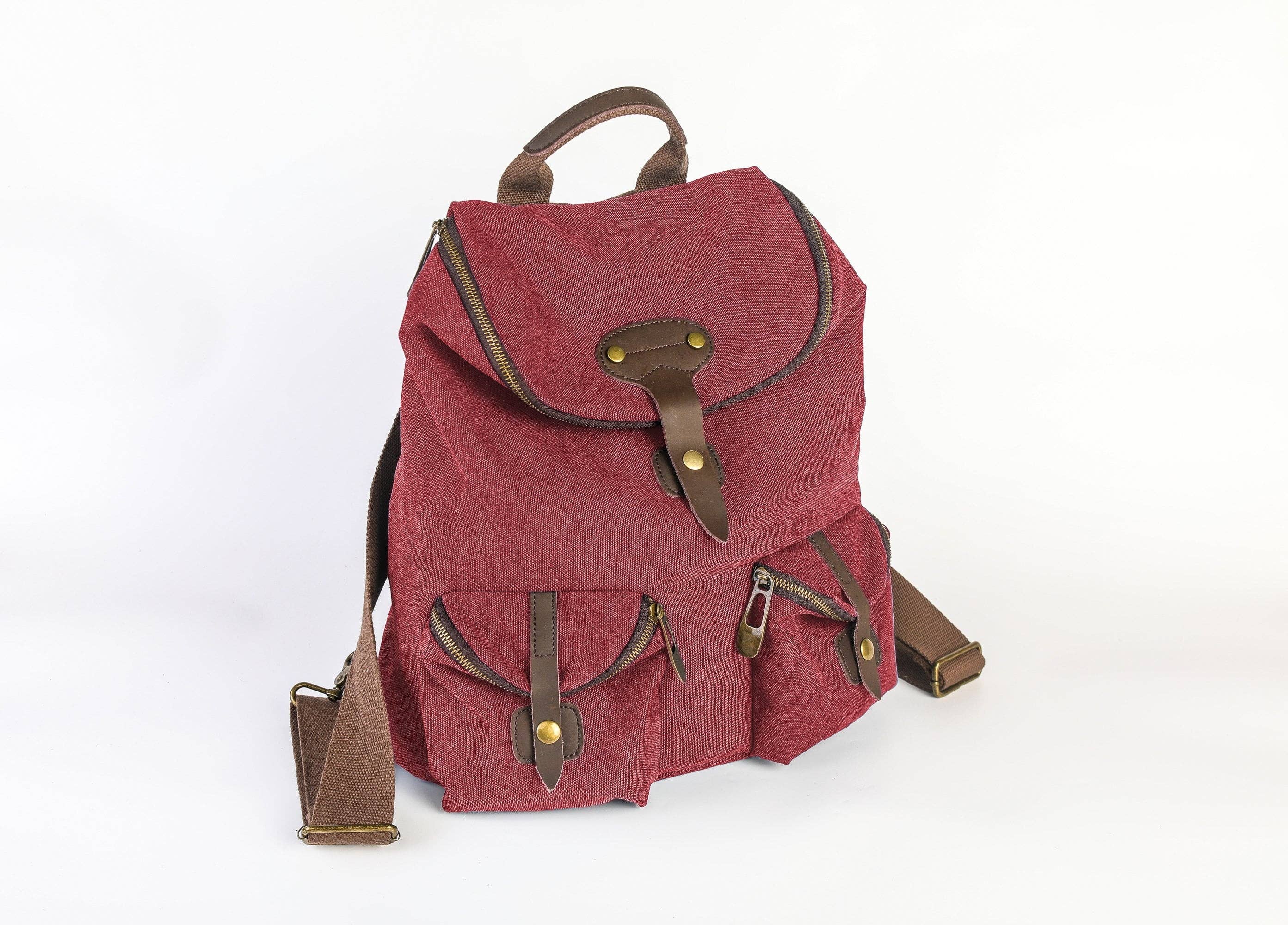 ZEDE PARIS - Wholesale Backpack - Women's - SAINT-PAUL - Canvas and leather backpack81