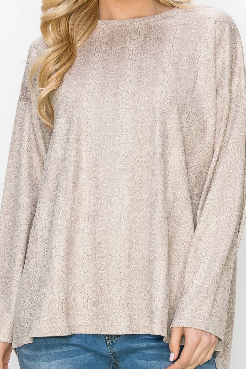 Joh Apparel - Vente Tunique – femme - Haut en daim extensible à imprimé animal Ailith10