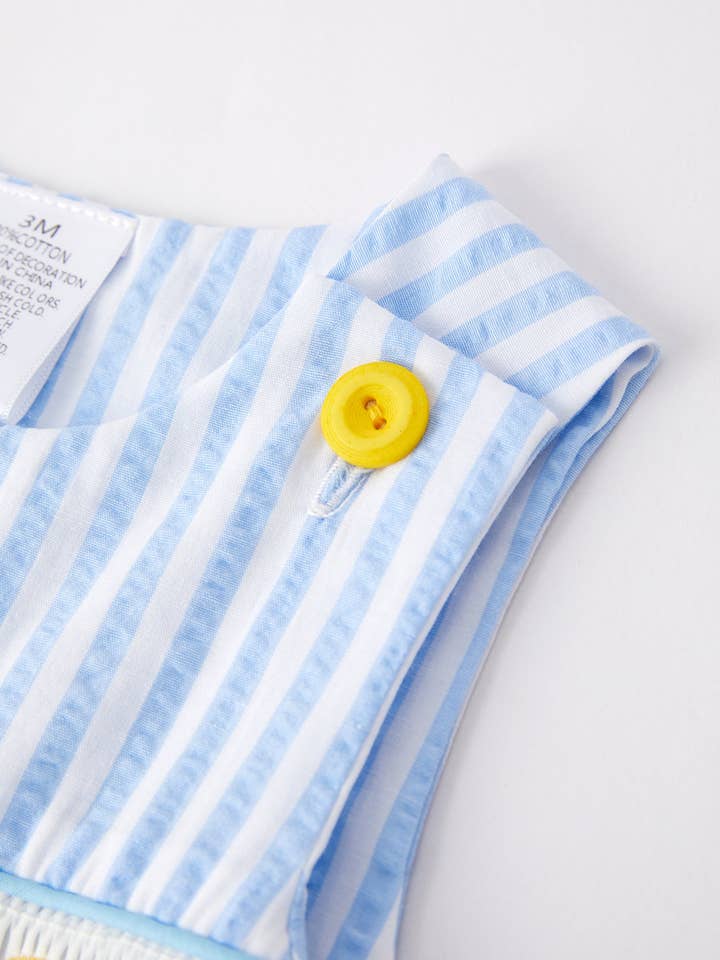 Rylee Faith Designs - Wholesale Jumpsuit - Baby - Spring and Summer Chicken Embroidery Blue Boy Romper7