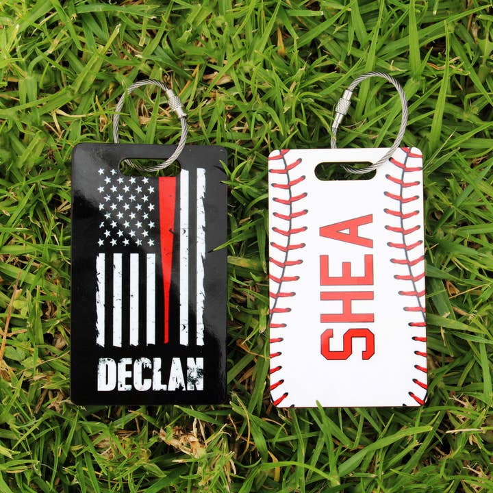 Etchey - Vente Étiquette cadeau - Étiquette de sac de baseball personnalisée | Softball Heart