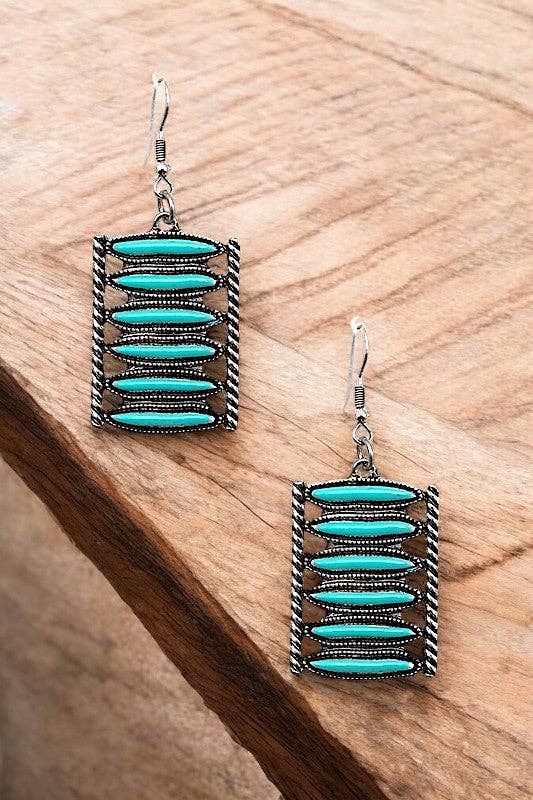 Andrea Bijoux - Wholesale Dangle Earrings - WESTERN GEM LINK DANGLE EARRING0