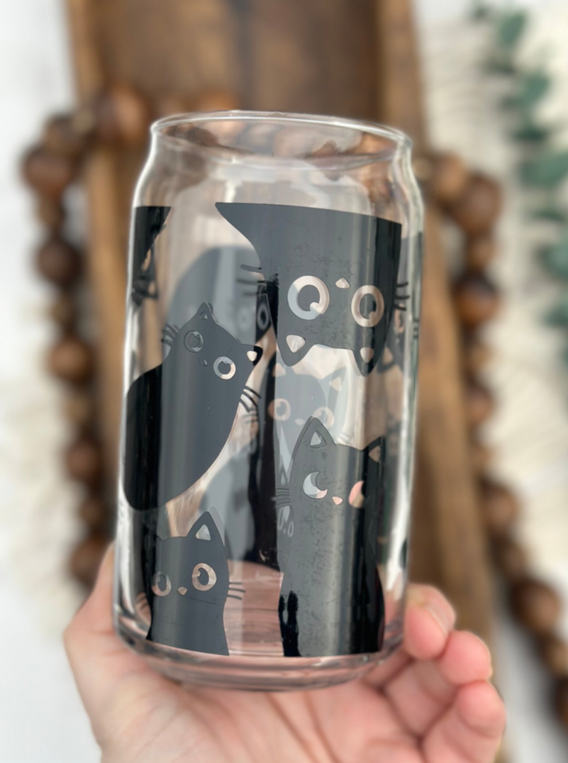 Bonita Bella Creations - Wholesale Drinking Glass/Cup - Cat Beer Can Glass 16oz or 20oz1