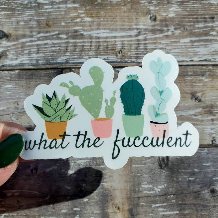 Sticky Bunny Stickers - Wholesale Sticker - What The Fucculent Sticker, Succulent Sticker, Funny Sticker for Plant Lover0