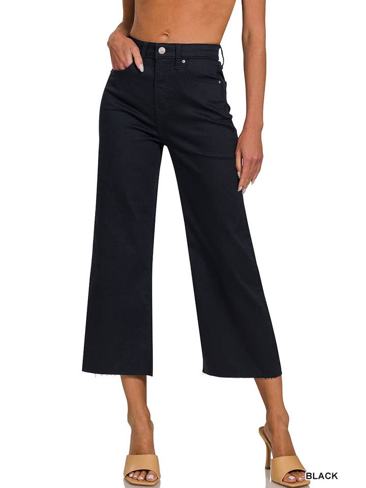 Vanilla Monkey - Wholesale Jeans - Women's - High Rise Flare Cropped Color Denim Pants