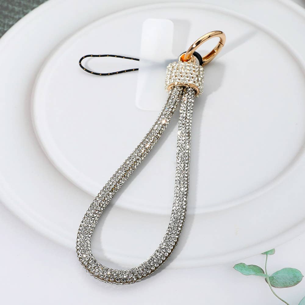 Sensibling Corp. - Wholesale Keychain - Women's - Bling Studded Phone Strap Keychain Bag Charm3