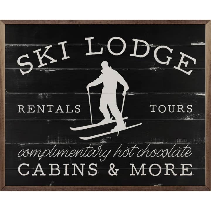 Ski Lodge Skier Black for wholesale by Kendrick Home
