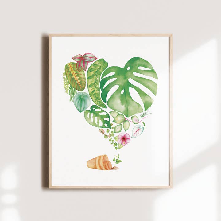 Stampa artistica, Cuore di piante per la vendita all'ingrosso da parte di Katrinn Pelletier Illustration + art