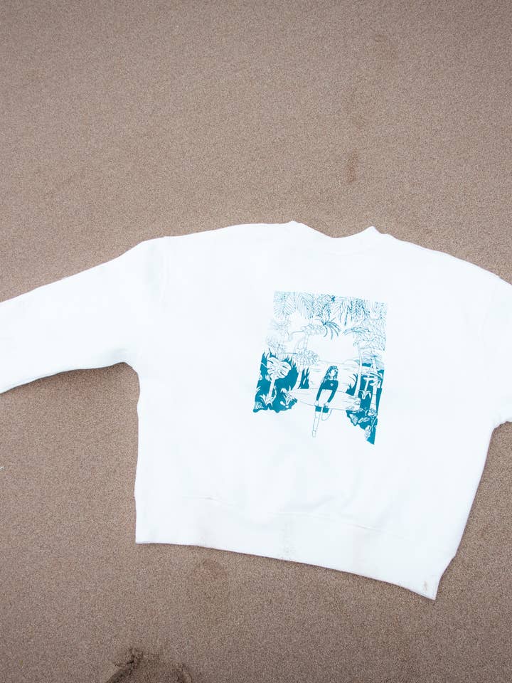 Tropic Surf Drop Shoulder Sweatshirt für den Großhandel von Emocean