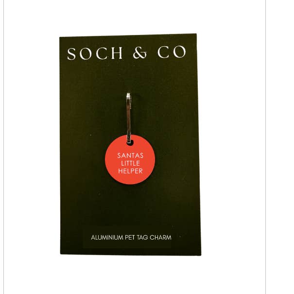 Pendentif pour chien de Noël, le petit assistant du Père Noël pour la vente par soch and co