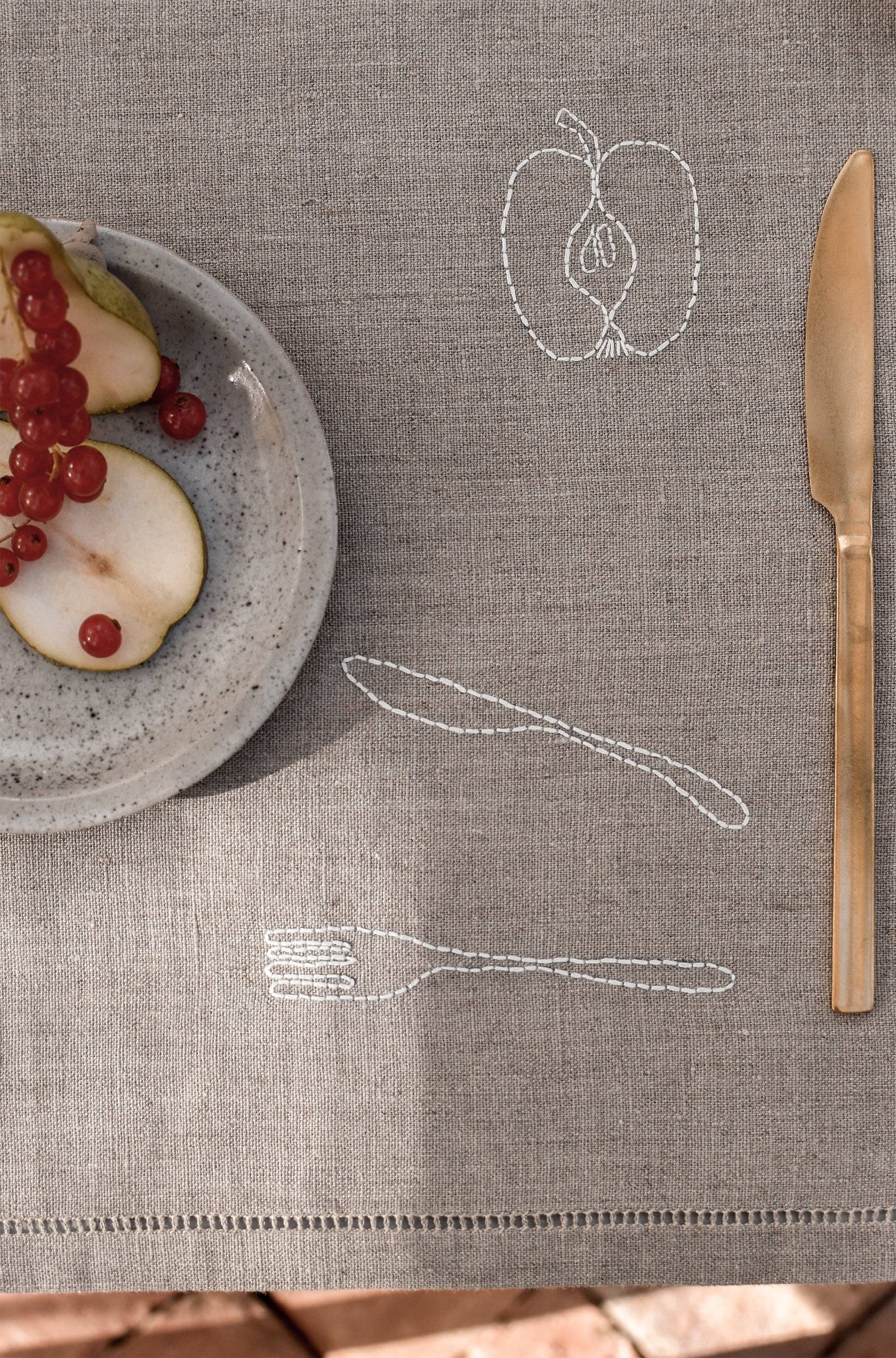 À bientôt - Wholesale Placemat - Petit Dej Organic Linen Placemat in White17