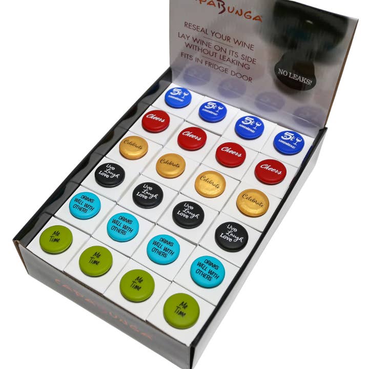 CapaBunga® – wholesale Wine stopper – Wine Cap Counter Display | Everyday Wine Stoppers2