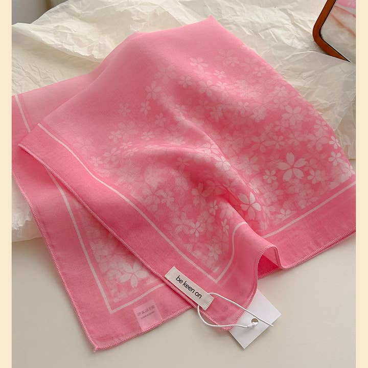 MKS America - Wholesale Bandana - Women's - pink fairy tale Floral Bandana Square scarf9