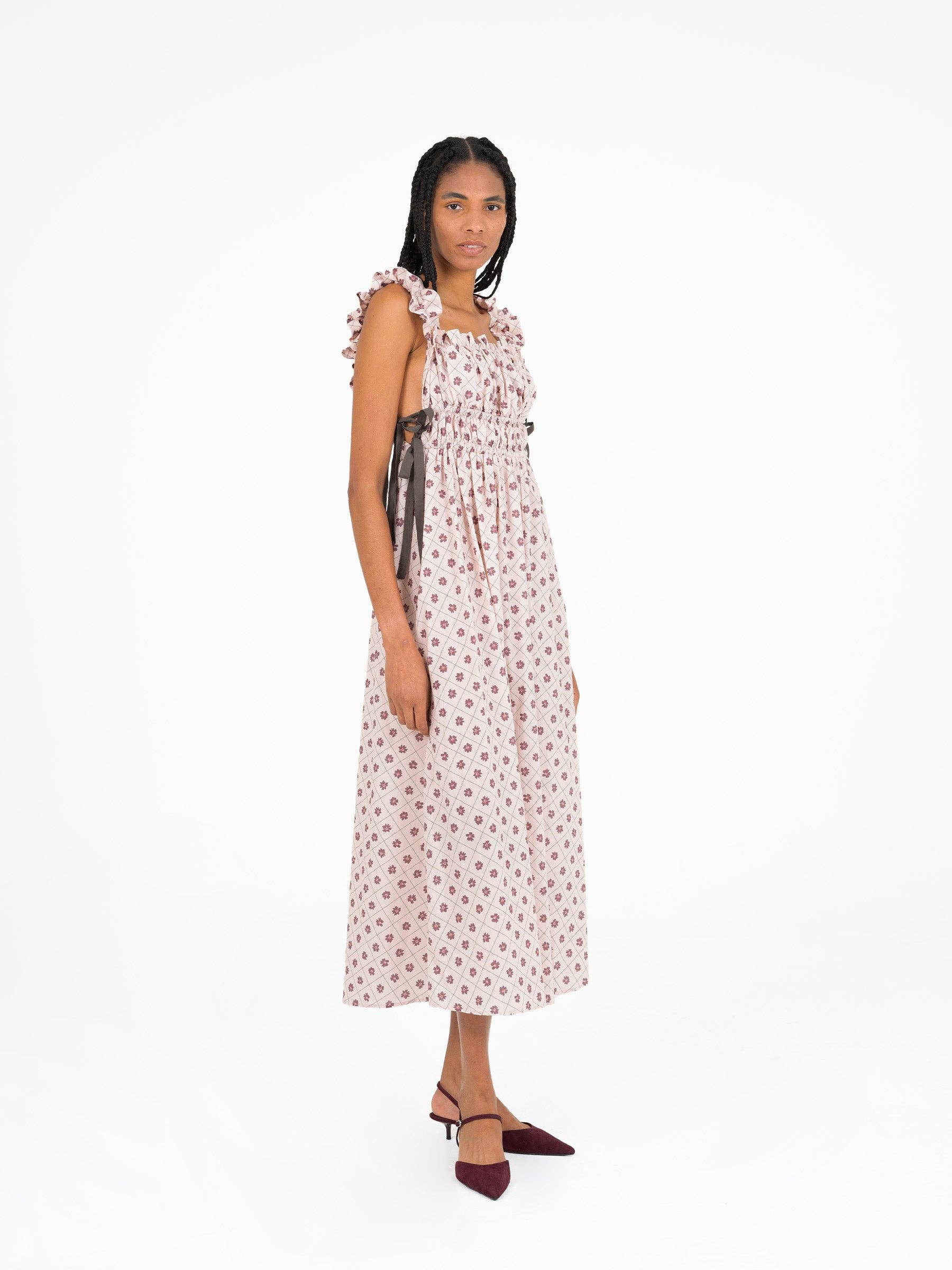 CARMEN SAYS - Wholesale Dress - Women's - Selena Pink Floral Print Maxi Dress0