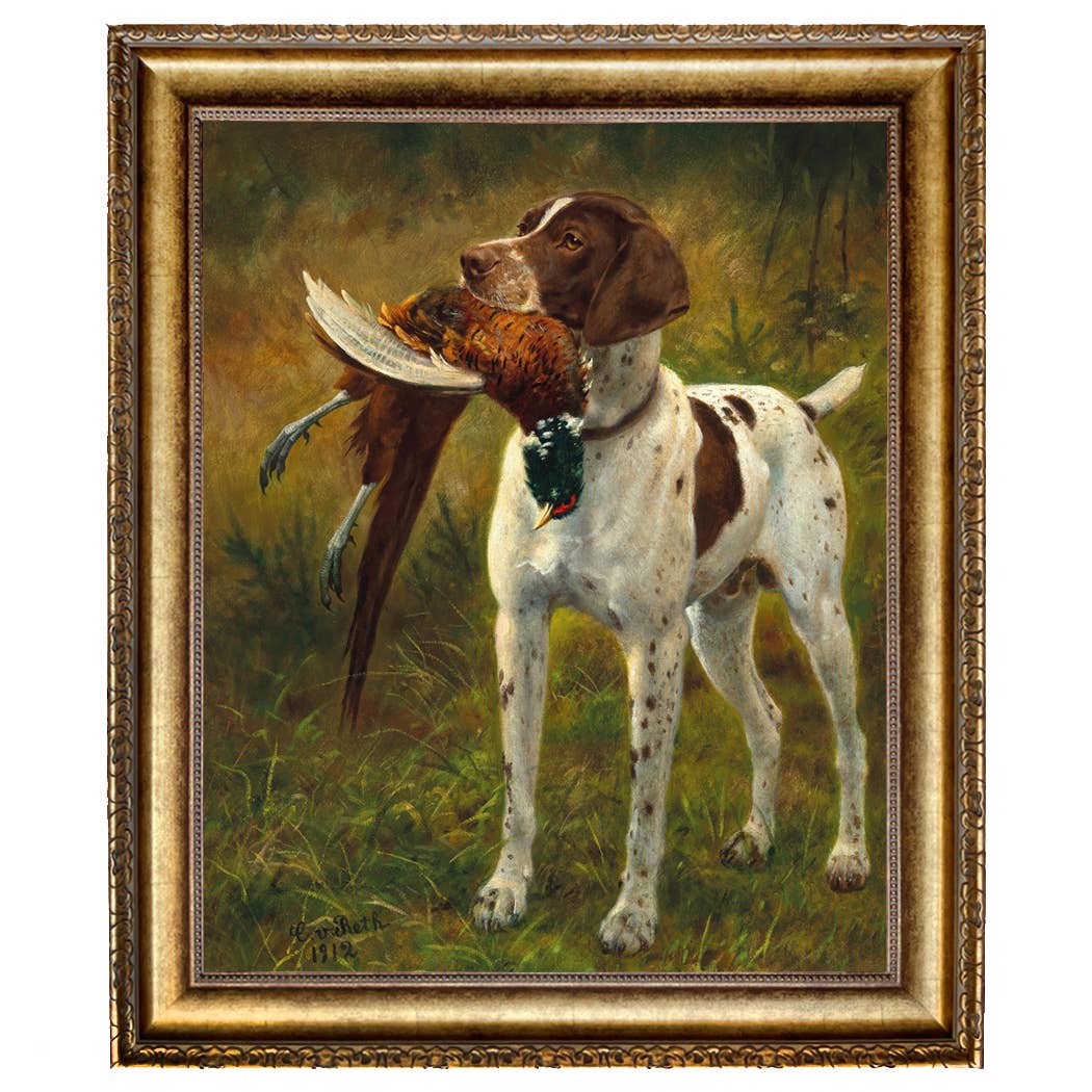 Madison Bay Co. - Historical Home Decor Reproductions – wholesale Wall decor – Kids & Baby – English Pointer with Pheasant Painting Print on Canvas12
