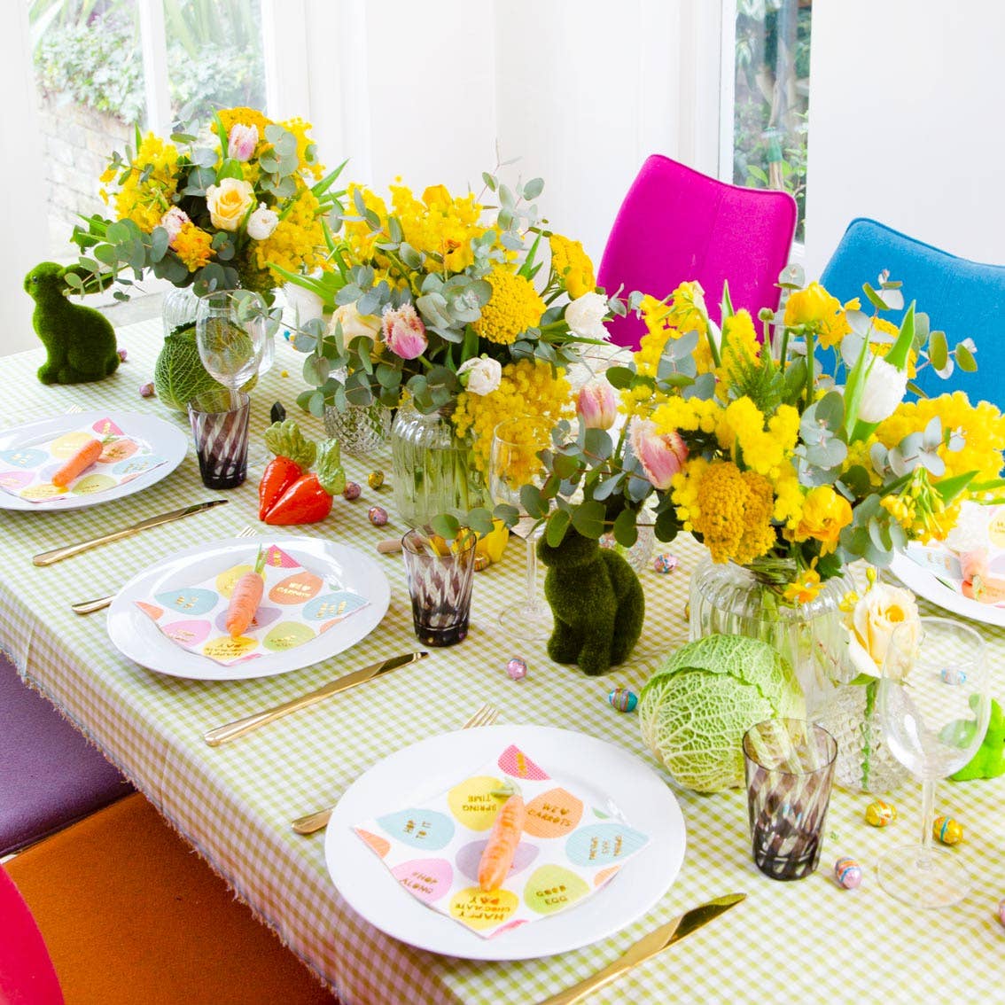 Talking Tables USA - Wholesale Decal - Party Decorations - Grass Bunny Decoration | Easter Decor |3