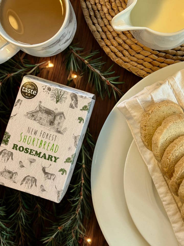 New Forest Shortbread Box of 8 Pieces - Rosemary for wholesale by New Forest Shortbread