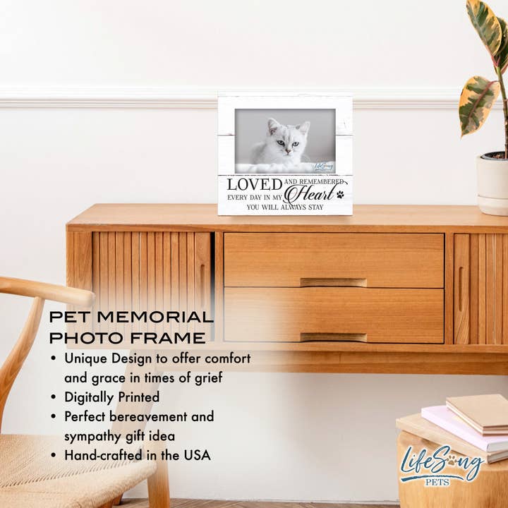 LifeSong Milestones - Wholesale Picture Frame - Love and Remembered Cat Picture Frame for Remembrance Gift2