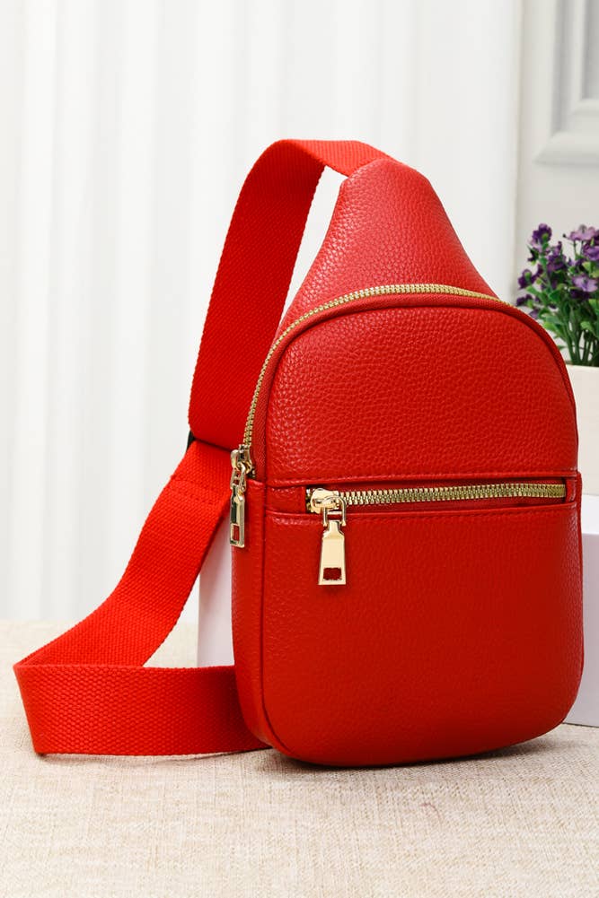 Hana – Engroshandel Crossbodytaske - Dame – Solid PU slynge taske6