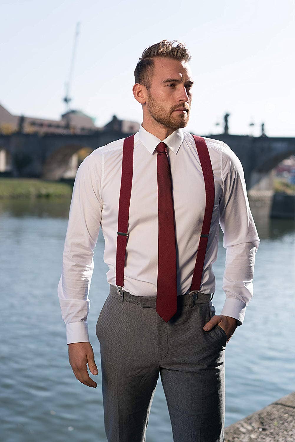 Massi Morino - Wholesale Belt - Men's - Massi Morino® suspenders for men made of genuine leather7