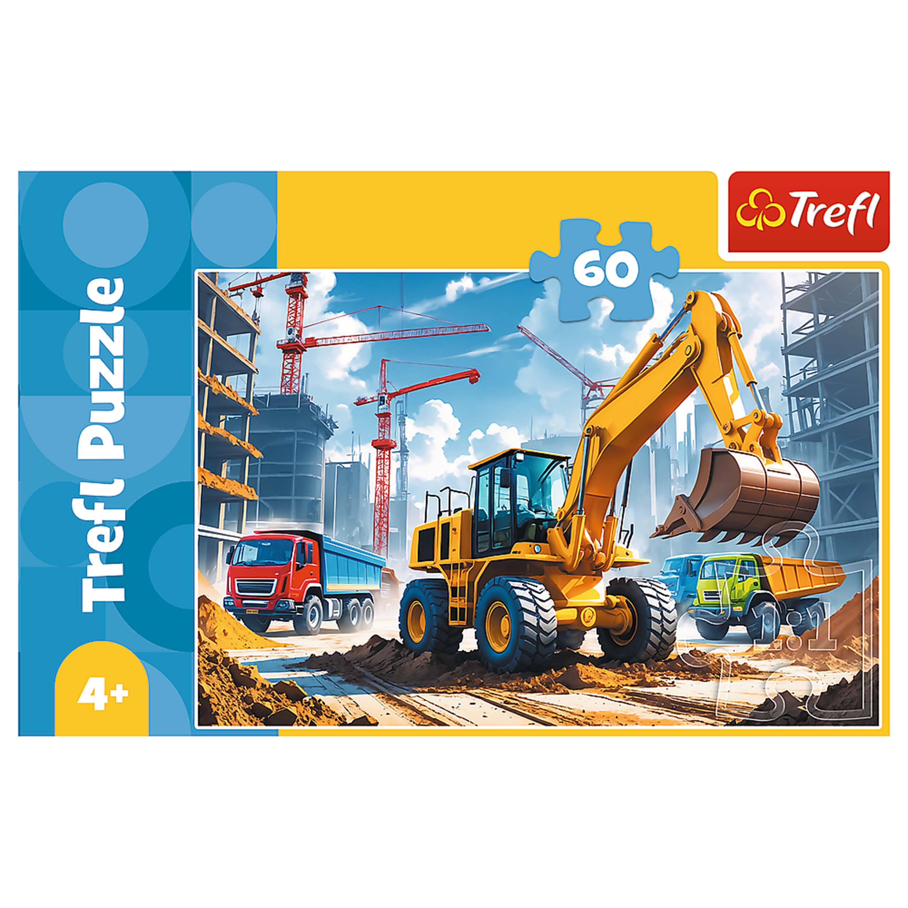 Trefl USA - Wholesale Puzzle - Kids - Trefl Kids  Backhoe Loader Tractor 60 Piece Puzzle2