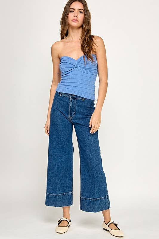 Miss Love - Wholesale Knit Top - Women's - Twist Front Sweater Tube Top45