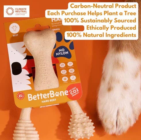 Pet Palette Distribution - Wholesale Pet Chew Toy - Dog - BetterBone Hard Beef Dog Chew Toy Small