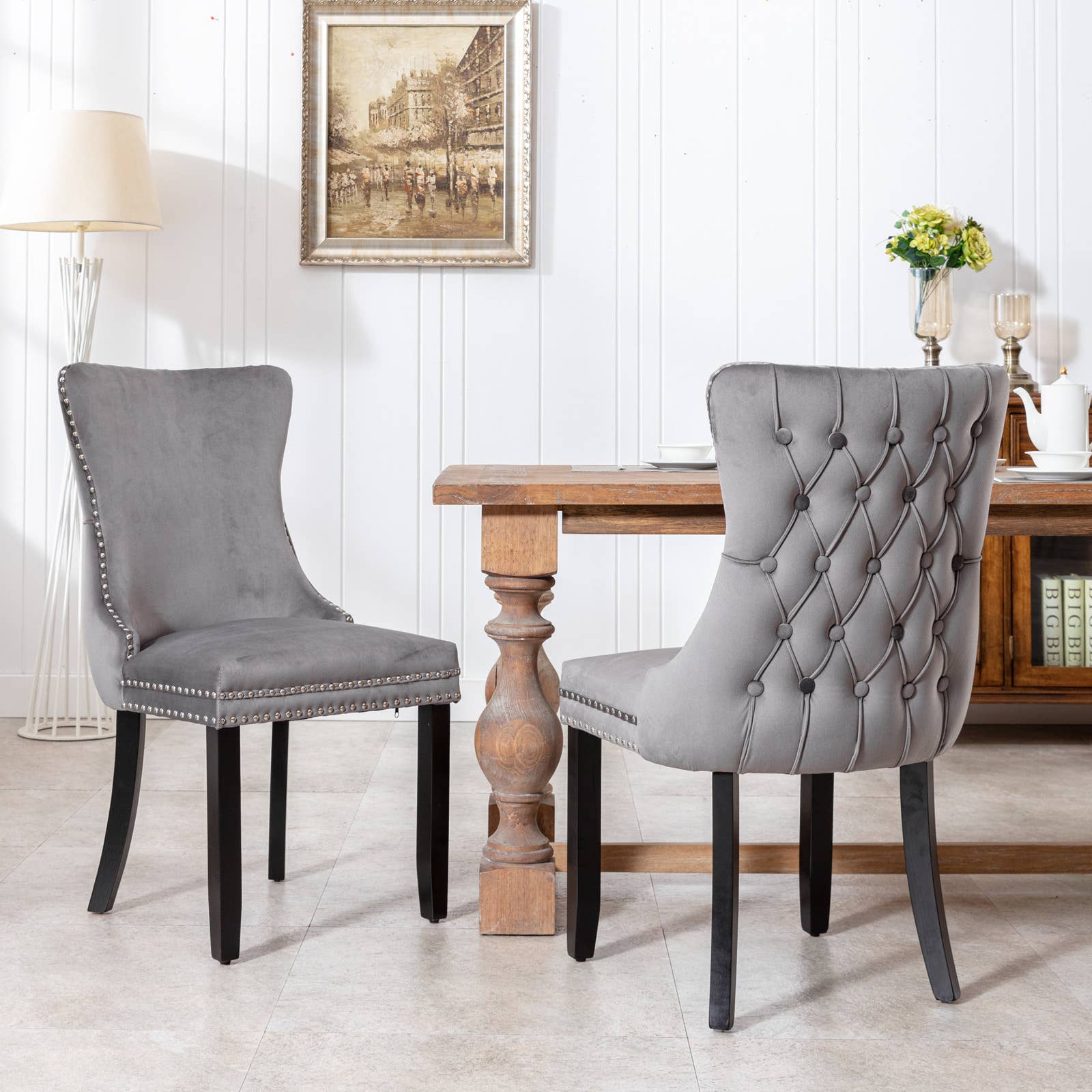 Modern Home Touch – wholesale Chair – Ale Set of 2 Velvet Upholstered Dining Chairs24