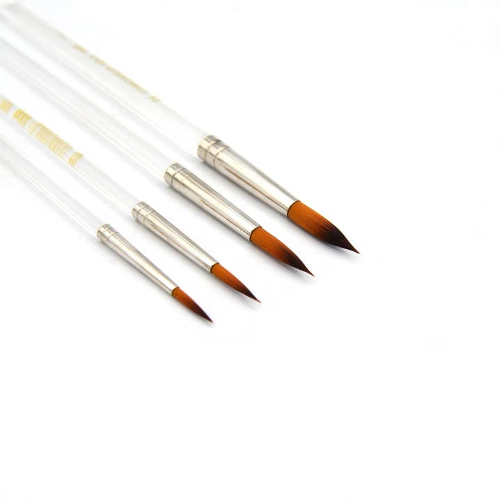Connoisseur - Gold Synthetic Transparent Handle Brush for wholesale by Nobel Arts