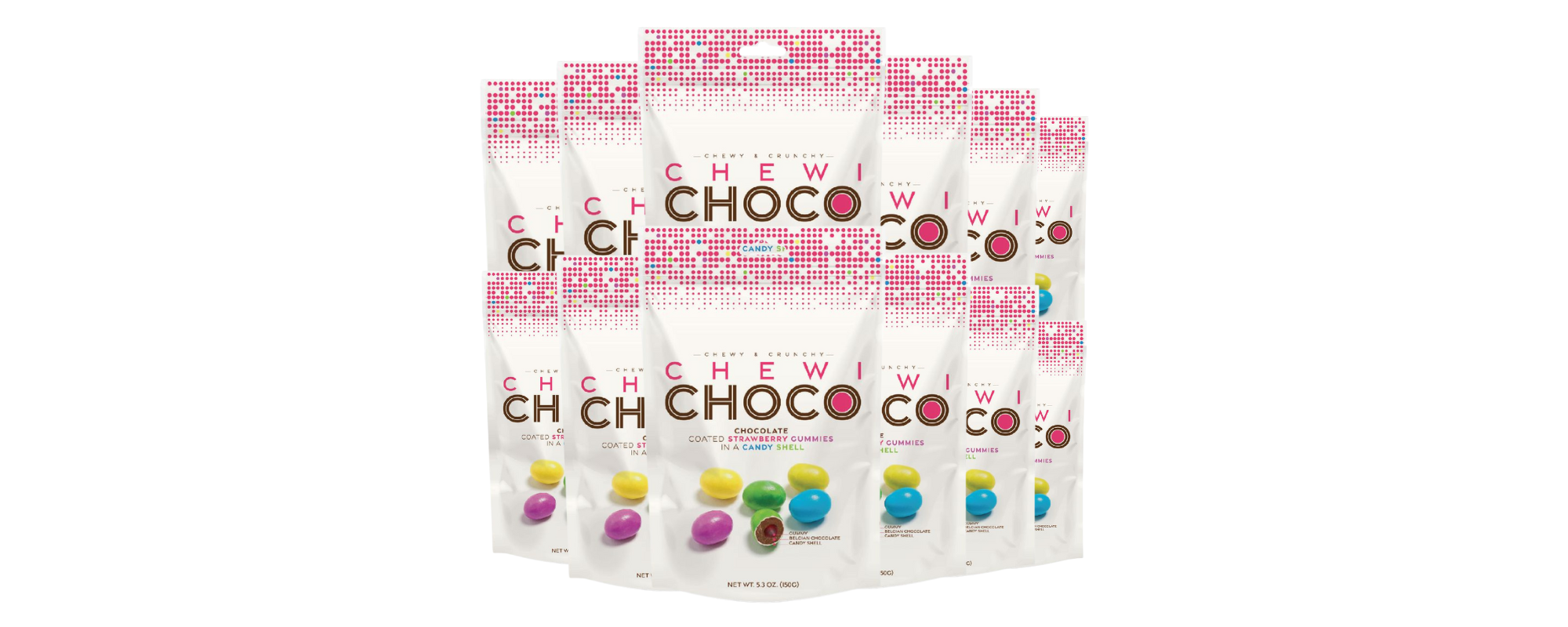 AYC Naturals - Wholesale Chocolade - Chewi Choco Aardbei (150g Zak)2