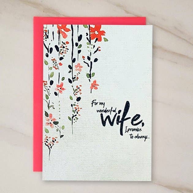 Wonderful Wife - Wife Anniversary Greeting Card for wholesale by Wholesalegreetingcards.co