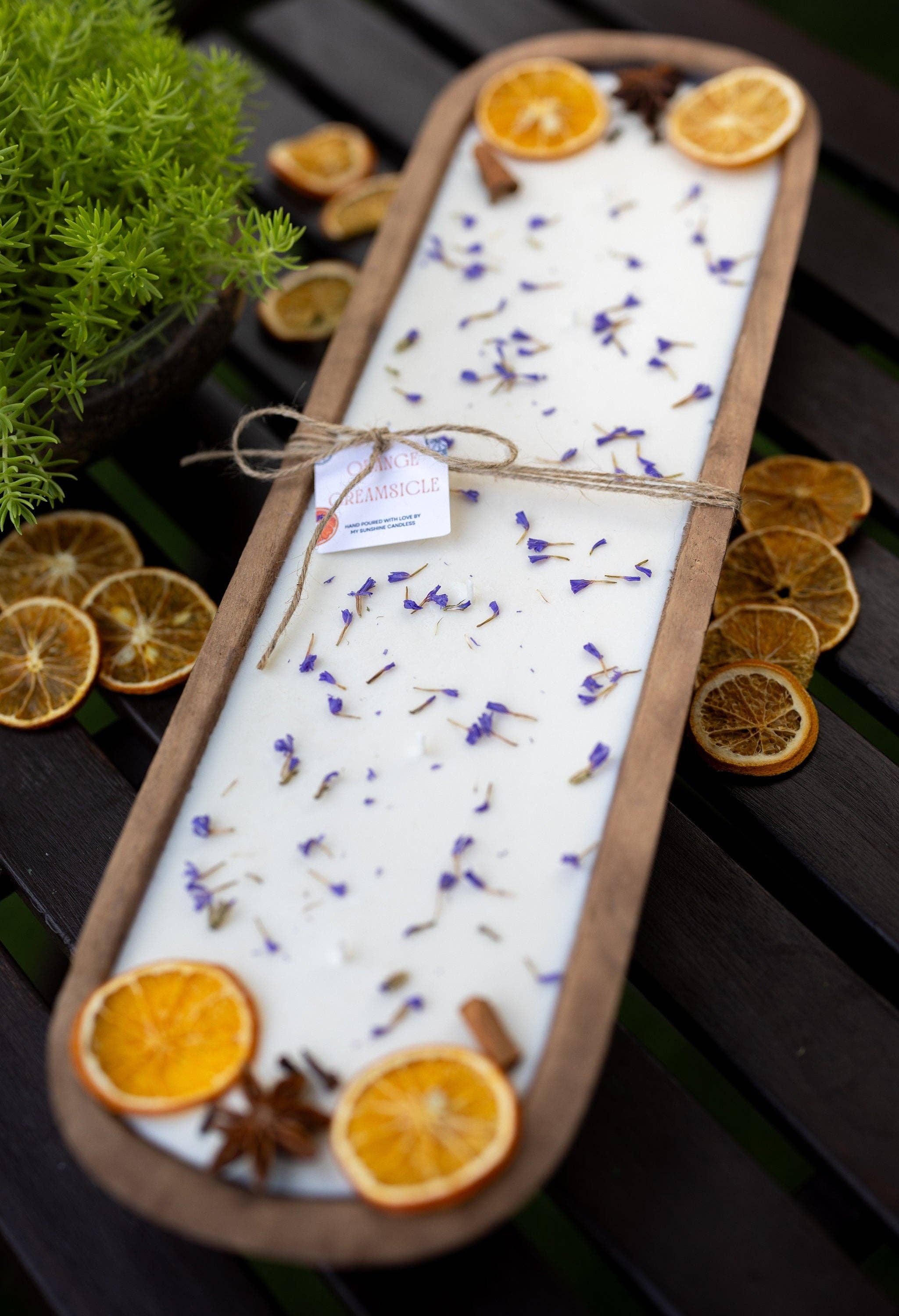 MySunshineCandless – wholesale Burkljus – Stort handsnidat 6 vekeskålstearinljus/orange skålljus/återanvändbart/träbondgårdsdekoration/perfekt present/julhelg1