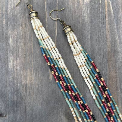 Wild Honey Pie Design - Wholesale Tassel Earrings - Long Bead Earrings, Bohemian Bead Earrings, Fringe Earrings6