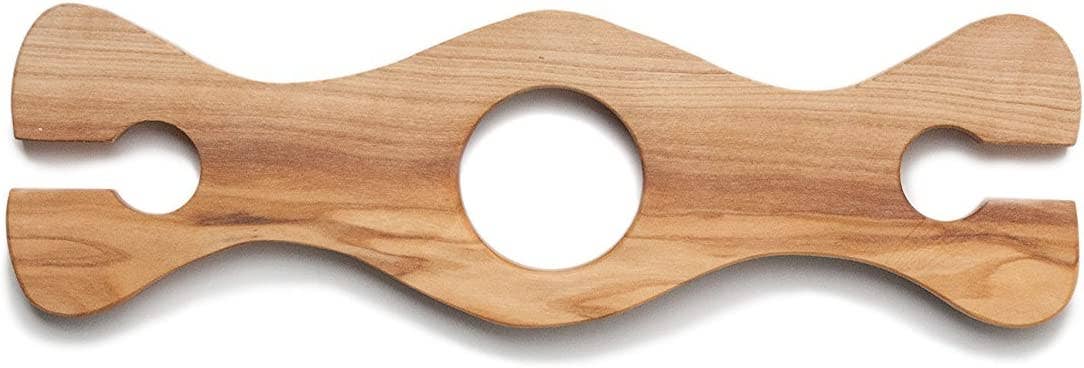 Carré Olive Wood - Wholesale Wine Rack - Olive wood Wine Glass holder1