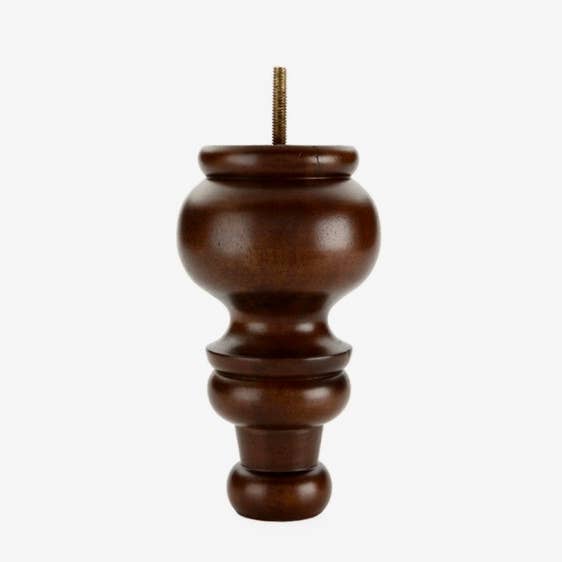 Pieds de meuble ronds effilés en bois de 7 po de haut (paquet de 4) pour la vente par ND Trading Inc