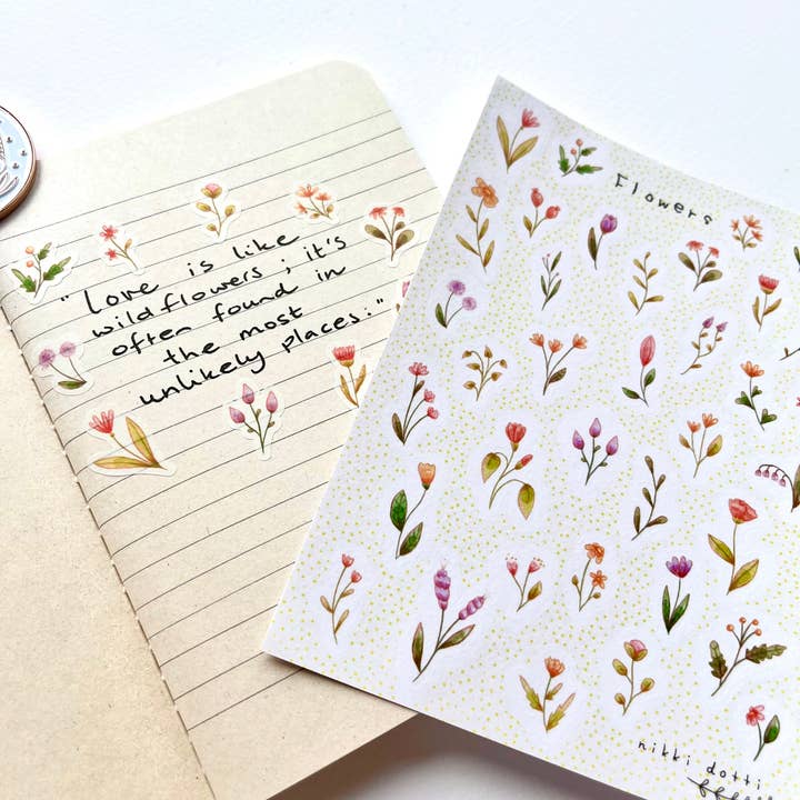 Nikki Dotti - Wholesale Sticker - Sticker sheet - Flowers